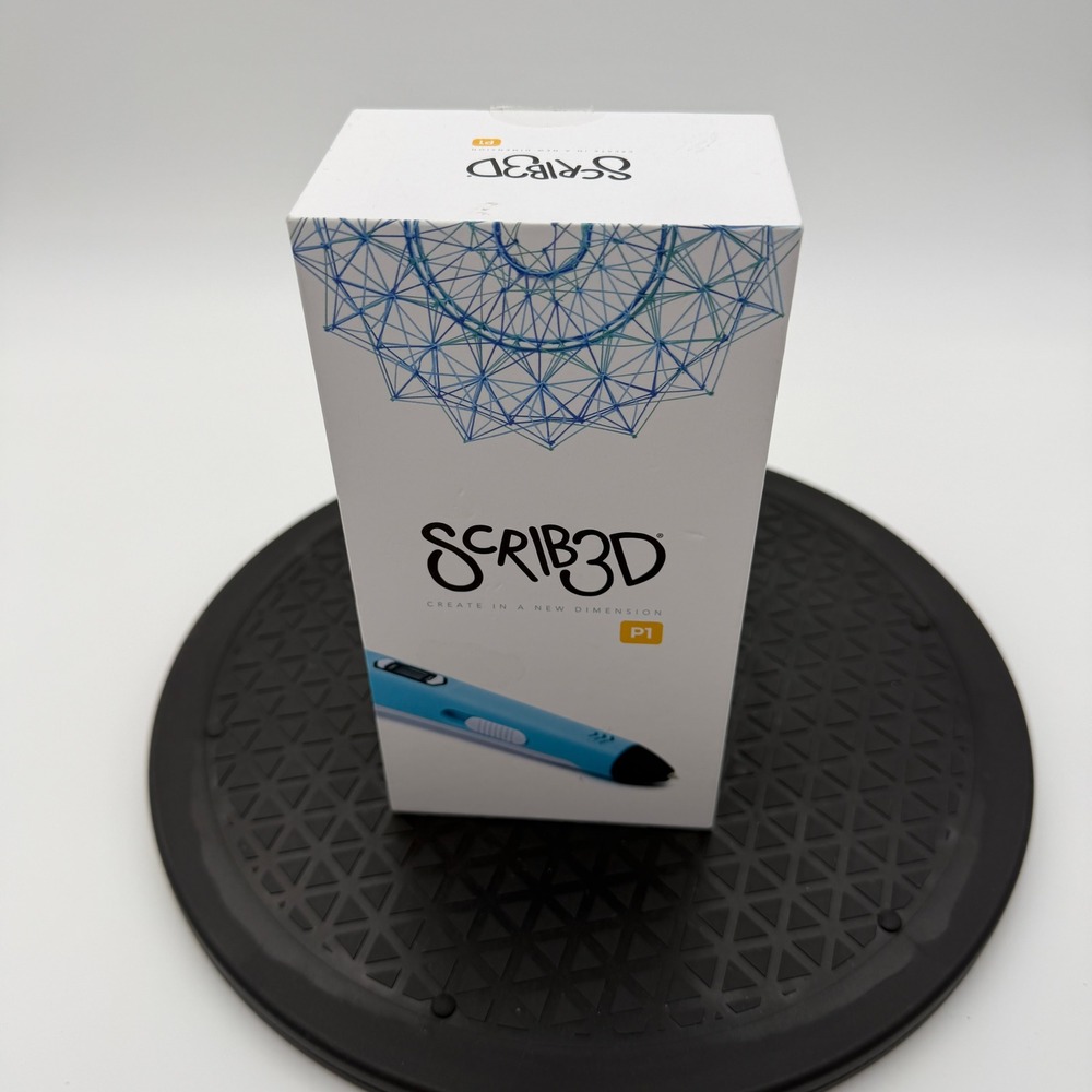 SCRIB3D P1 3D Printing Pen Blue with PLA Filament Stencils and Power Adapter